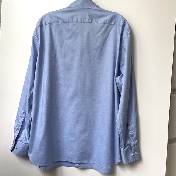 John Varvatos 17 32/33 Shirt Blue Men's Size Regular Fit Button Down - Picture 2 of 6